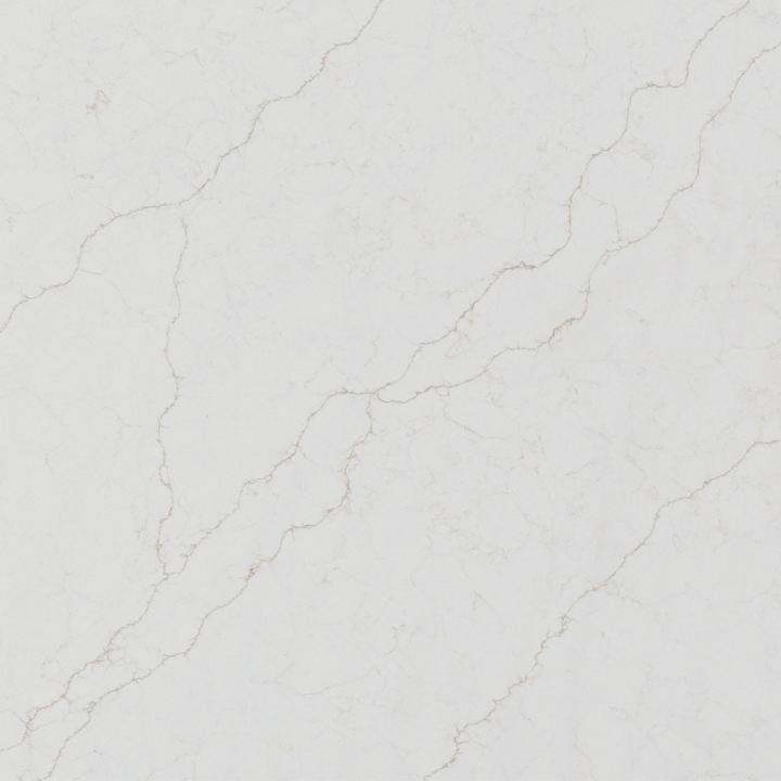 Niagara Fall Gold slab close-up - creamy white with golden cascading veins, Builder Stone Global, Norcross GA